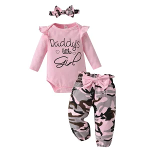 Baby Girl Camouflage Long Sleeve "Daddy's Little Girl"