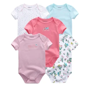 5-piece newborn cartoon boy and girl jumpsuits