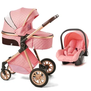 Luxury Convertible Stroller: 3-in-1 with Reversible Seat