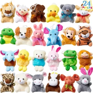24 Pack Mini Plush Animals Assortment