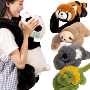 Forest Animals Plush and Pillow Soft Long-arm Raccoon, Dinosaur, Sloth, Panda and Koala