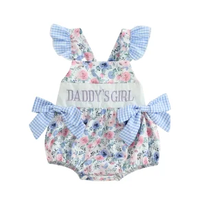 Letter Print Flying Sleeve Romper