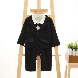 Gentleman's Romper Bodysuit, with Coat Suit Set