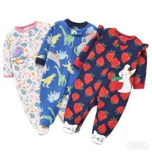 Warm Zippered Fleece Romper